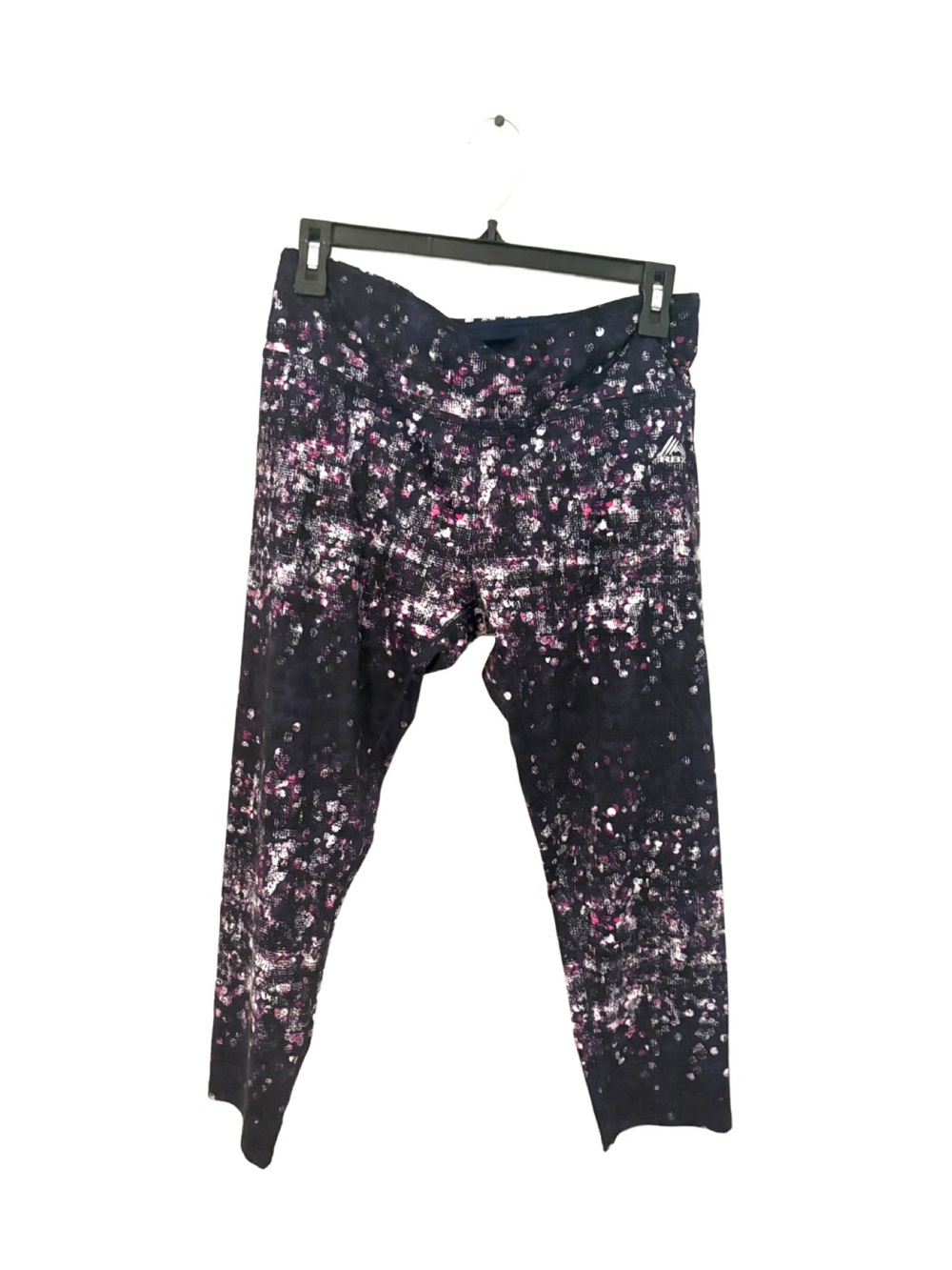 RBX Black Pink Speckled Capri Leggings